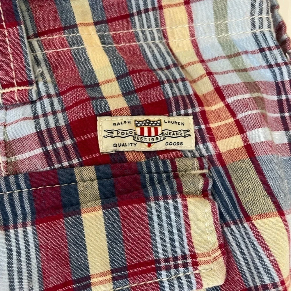 Polo Jeans Company Plaid Men's Cargo Shorts - 38